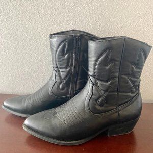 CVO Black Italian Western Style Cowboy Boots 7-8